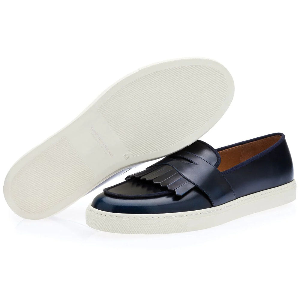 Superglamourous Tangerine 10 Cordovan Skate Sneakers Navy