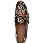 Superglamourous Tangerine 10 Python Belgian Loafers Saddle