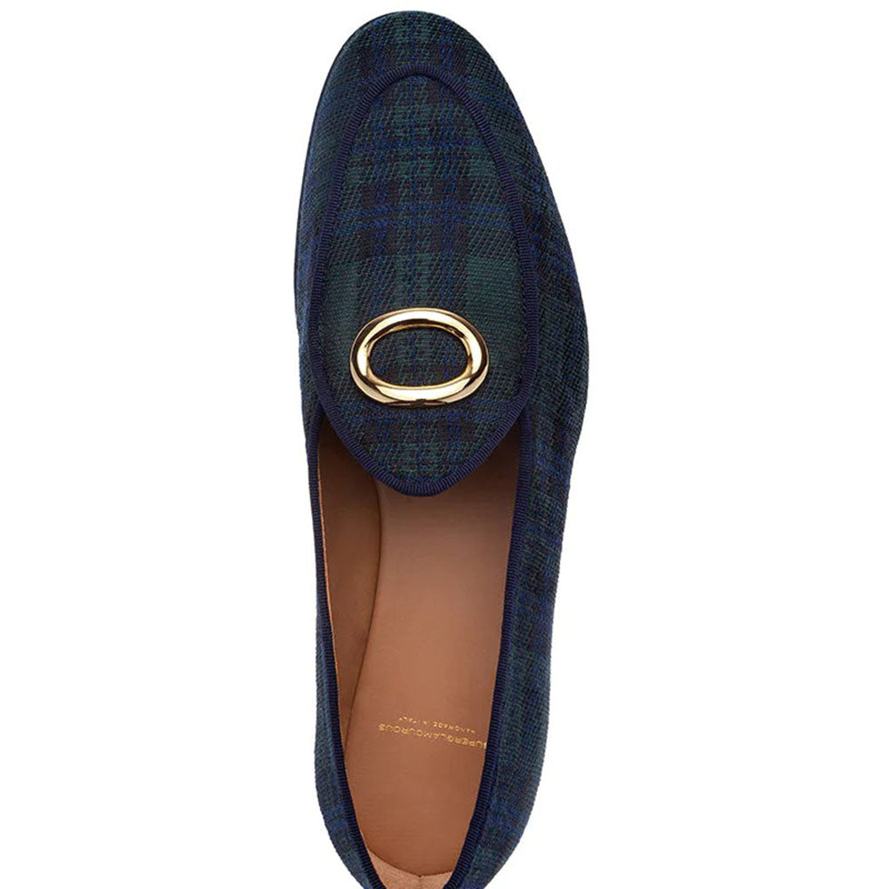 Superglamourous Tangerine 13 Inverness Belgian Loafers Navy