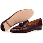Superglamourous Tangerine 2 Mississippi Belgian Loafers cocoa