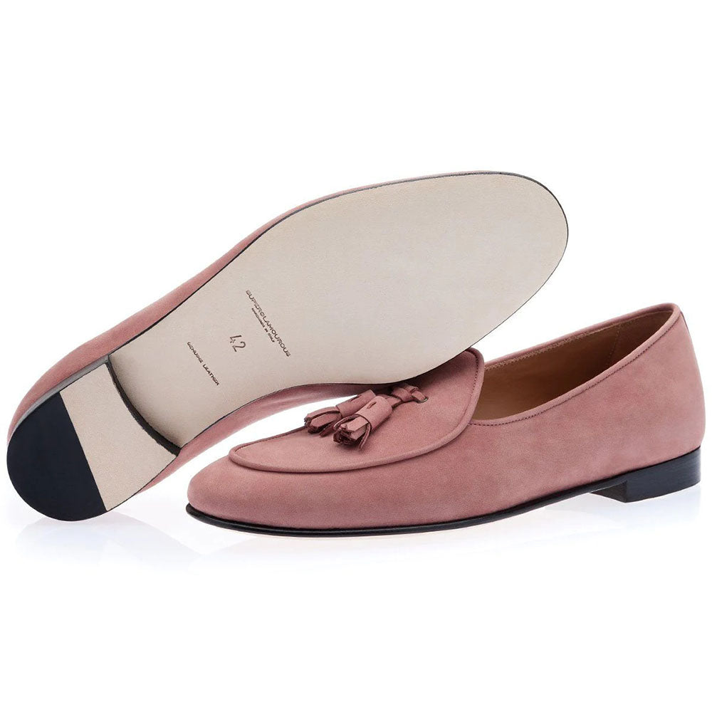 Superglamourous Tangerine 2 Nabuk Belgian Loafers Crepe