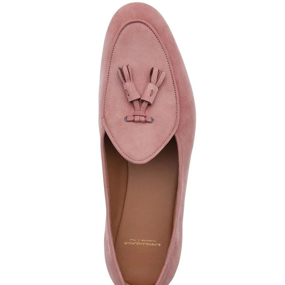 Superglamourous Tangerine 2 Nabuk Belgian Loafers Crepe