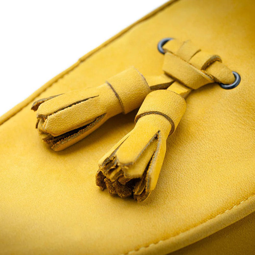 Superglamourous Tangerine 2 Nabuk Belgian Loafers Mustard