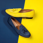 Superglamourous Tangerine 2 Nabuk Belgian Loafers Mustard