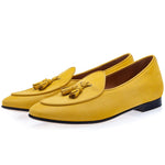 Superglamorous Tangerine 2 Nabuk Belgian Loafers Mustard
