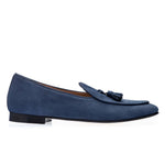Superglamourous Tangerine 2 Nabuk Belgian Loafers Navy