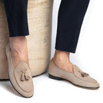 Superglamourous Tangerine 2 Nabuk Belgian Loafers Taupe