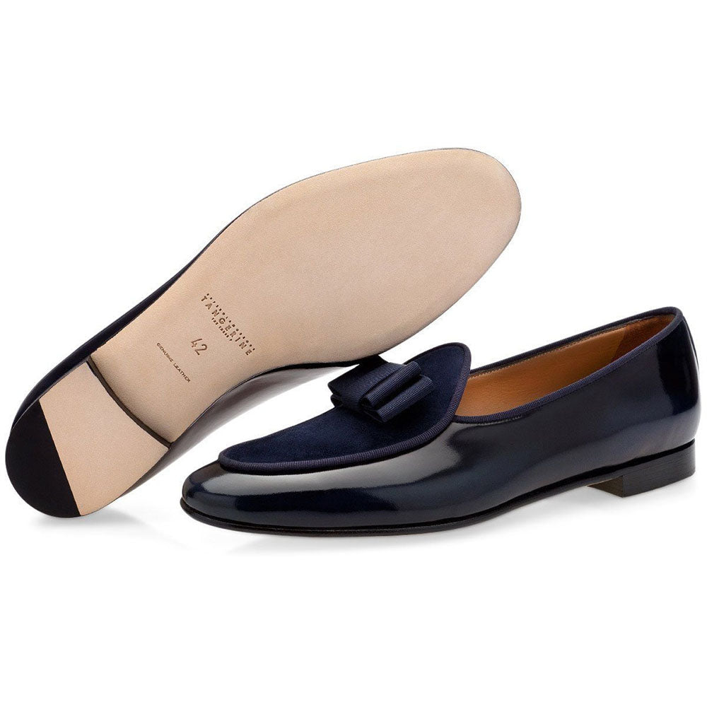 Superglamourous Tangerine 3 Brushed Belgian Loafers Navy