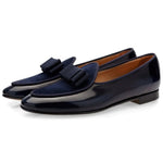 Superglamorous Tangerine 3 Brushed Belgian Loafers Navy
