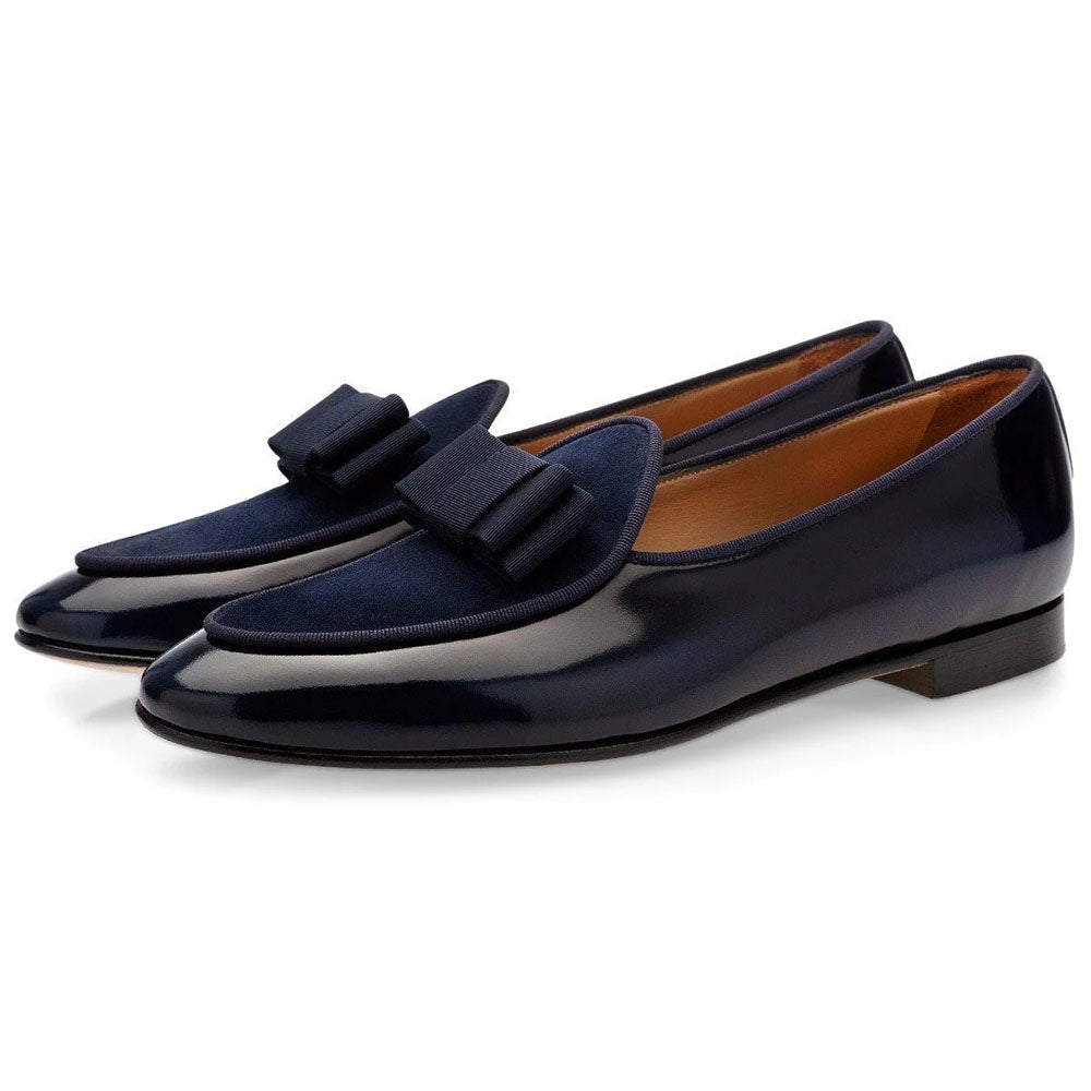 Superglamorous Tangerine 3 Brushed Belgian Loafers Navy