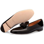 Superglamourous Tangerine 3 Patent Belgian Loafers Black