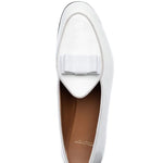 Superglamourous Tangerine 3 Patent Belgian Loafers White