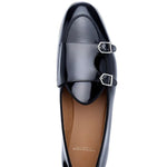 Superglamourous Tangerine 7 Brushed Belgian Loafers Black