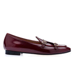Superglamourous Tangerine 7 Brushed Belgian Loafers Burgundy