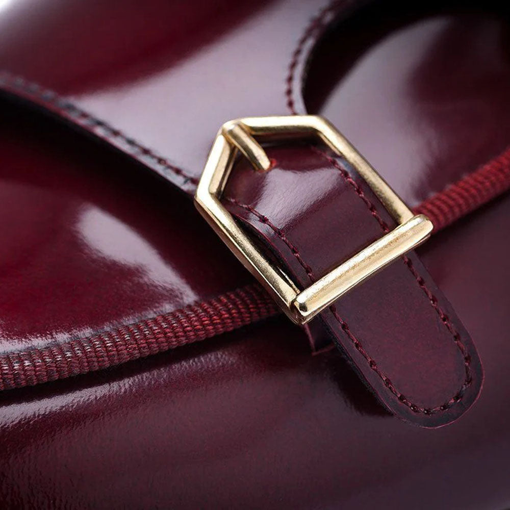 Superglamourous Tangerine 7 Brushed Belgian Loafers Burgundy