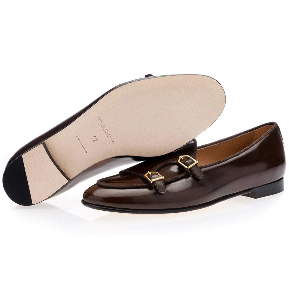 Superglamourous Tangerine 7 Brushed Belgian Loafers Cocoa