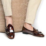 Superglamourous Tangerine 7 Brushed Belgian Loafers Cocoa