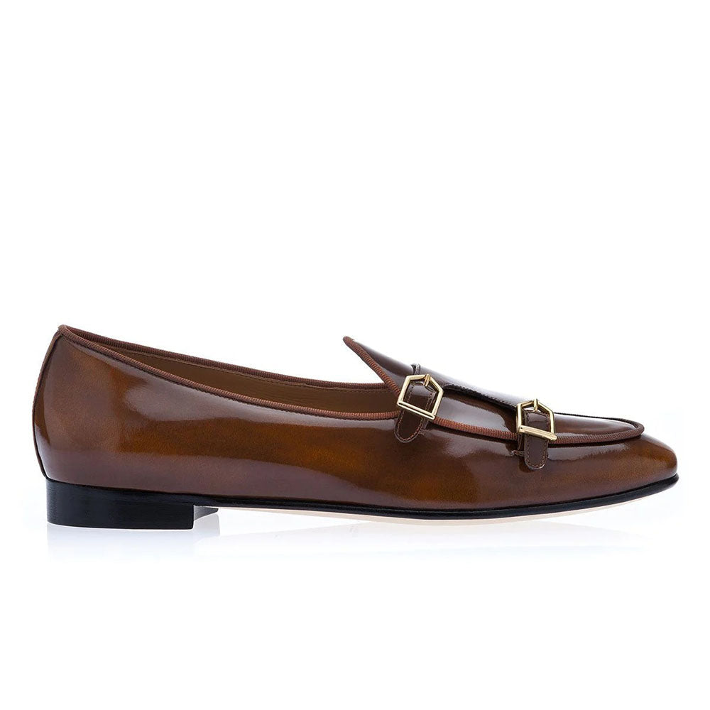 Superglamourous Tangerine 7 Brushed Belgian Loafers Cognac
