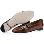 Superglamourous Tangerine 7 Brushed Belgian Loafers Cognac