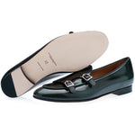 Superglamourous Tangerine 7 Brushed Belgian Loafers Green