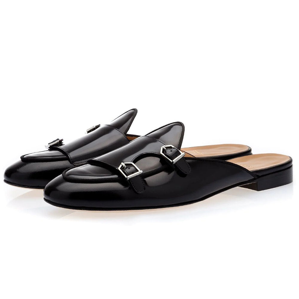 Superglamorous Tangerine 7 Brushed Mules Black
