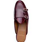 Superglamourous Tangerine 7 Brushed Mules Burgundy
