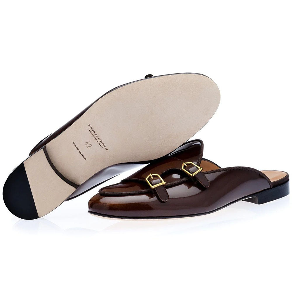 Superglamourous Tangerine 7 Brushed Mules Cocoa