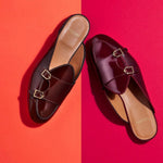 Superglamourous Tangerine 7 Brushed Mules Cocoa