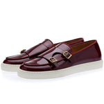 Superglamorous Tangerine 7 Brushed Skate Sneakers Burgundy