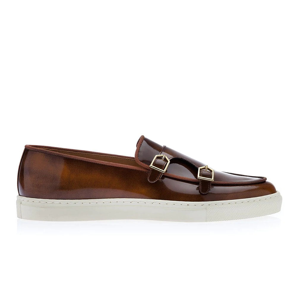 Superglamourous Tangerine 7 Brushed Skate Sneakers Cognac
