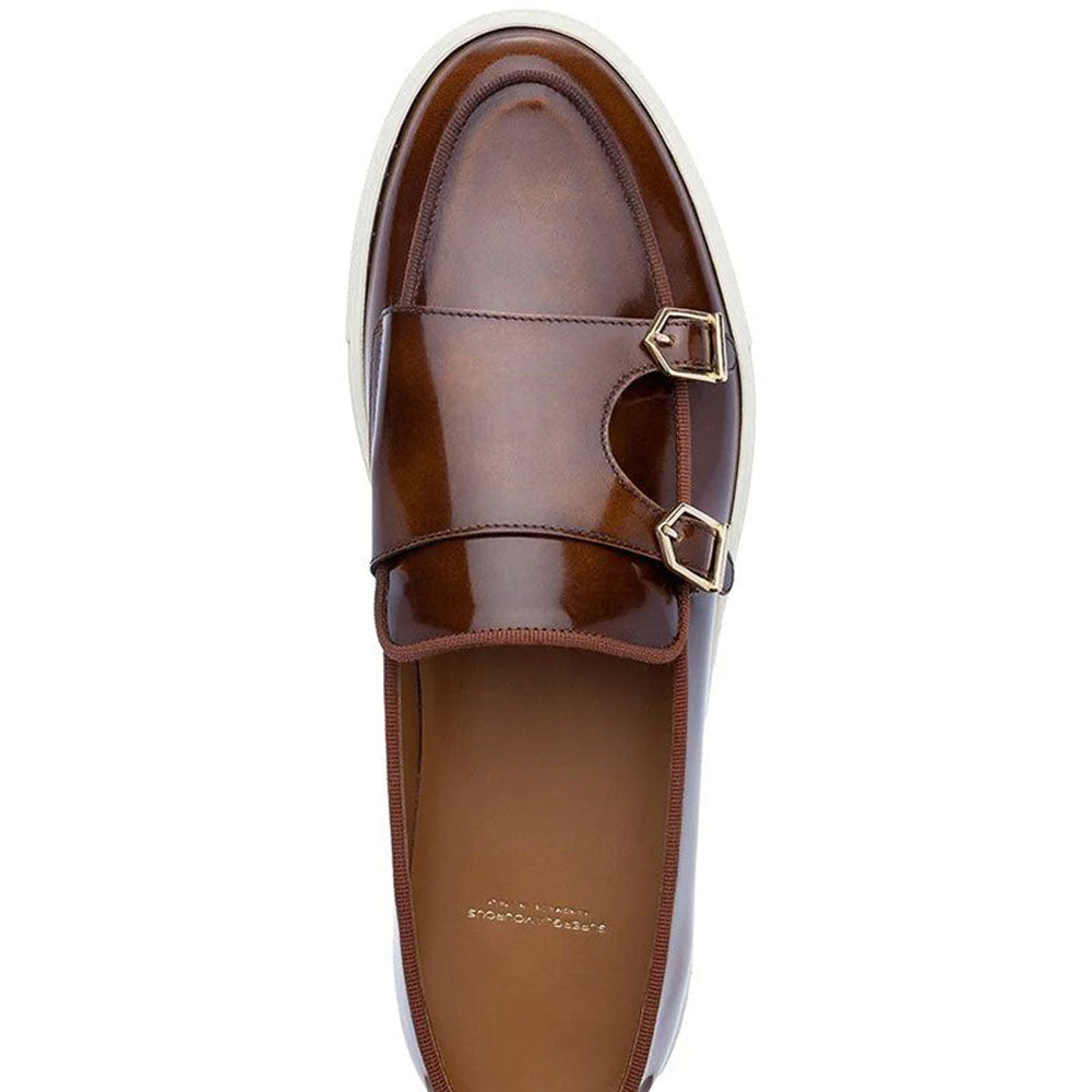 Superglamourous Tangerine 7 Brushed Skate Sneakers Cognac