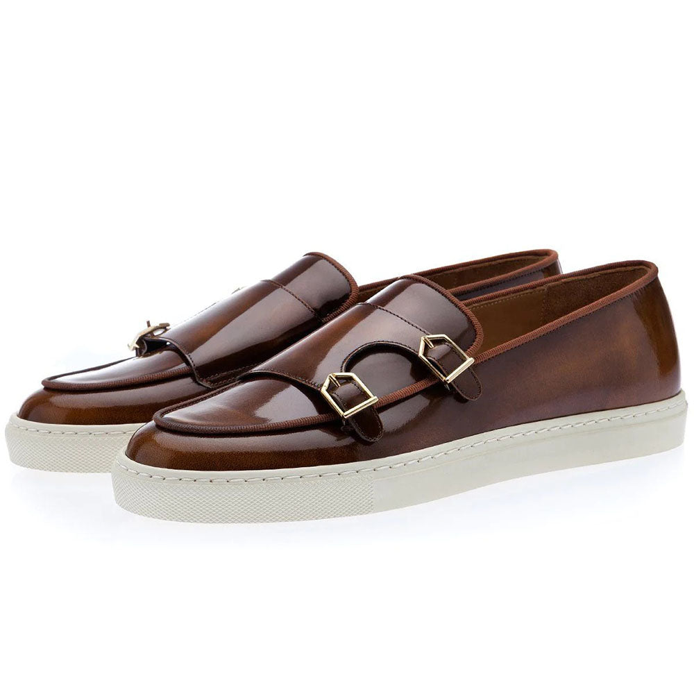 Superglamorous Tangerine 7 Brushed Skate Sneakers Cognac