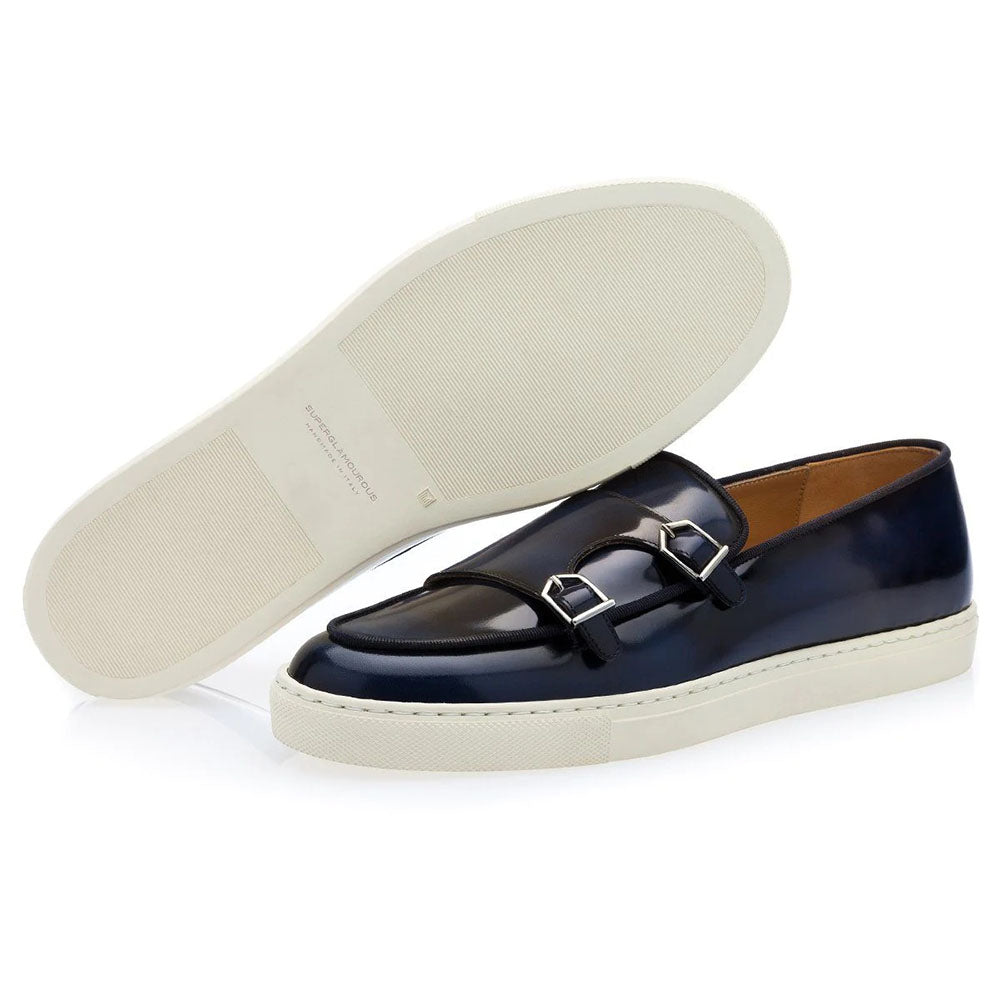 Superglamourous Tangerine 7 Brushed Skate Sneakers Navy