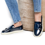 Superglamourous Tangerine 7 Brushed Skate Sneakers Navy