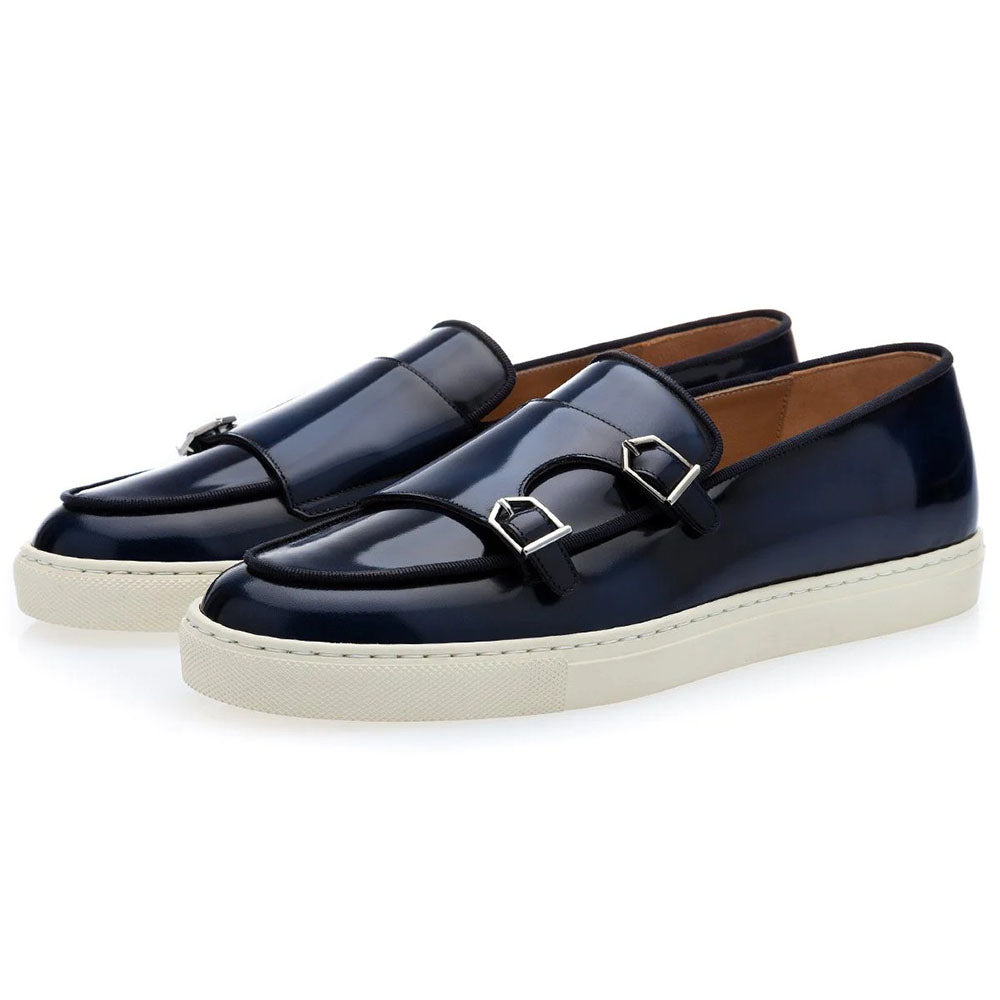 Superglamorous Tangerine 7 Brushed Skate Sneakers Navy