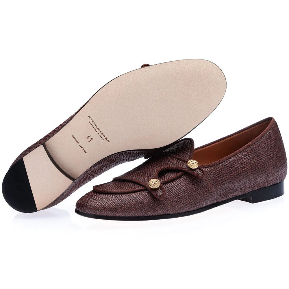 Superglamourous Tangerine 7 Georgia Belgian Loafers Cocoa