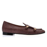 Superglamourous Tangerine 7 Georgia Belgian Loafers Cocoa