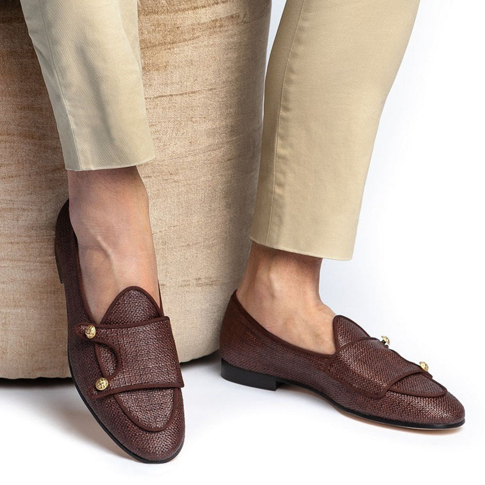 Superglamourous Tangerine 7 Georgia Belgian Loafers Cocoa