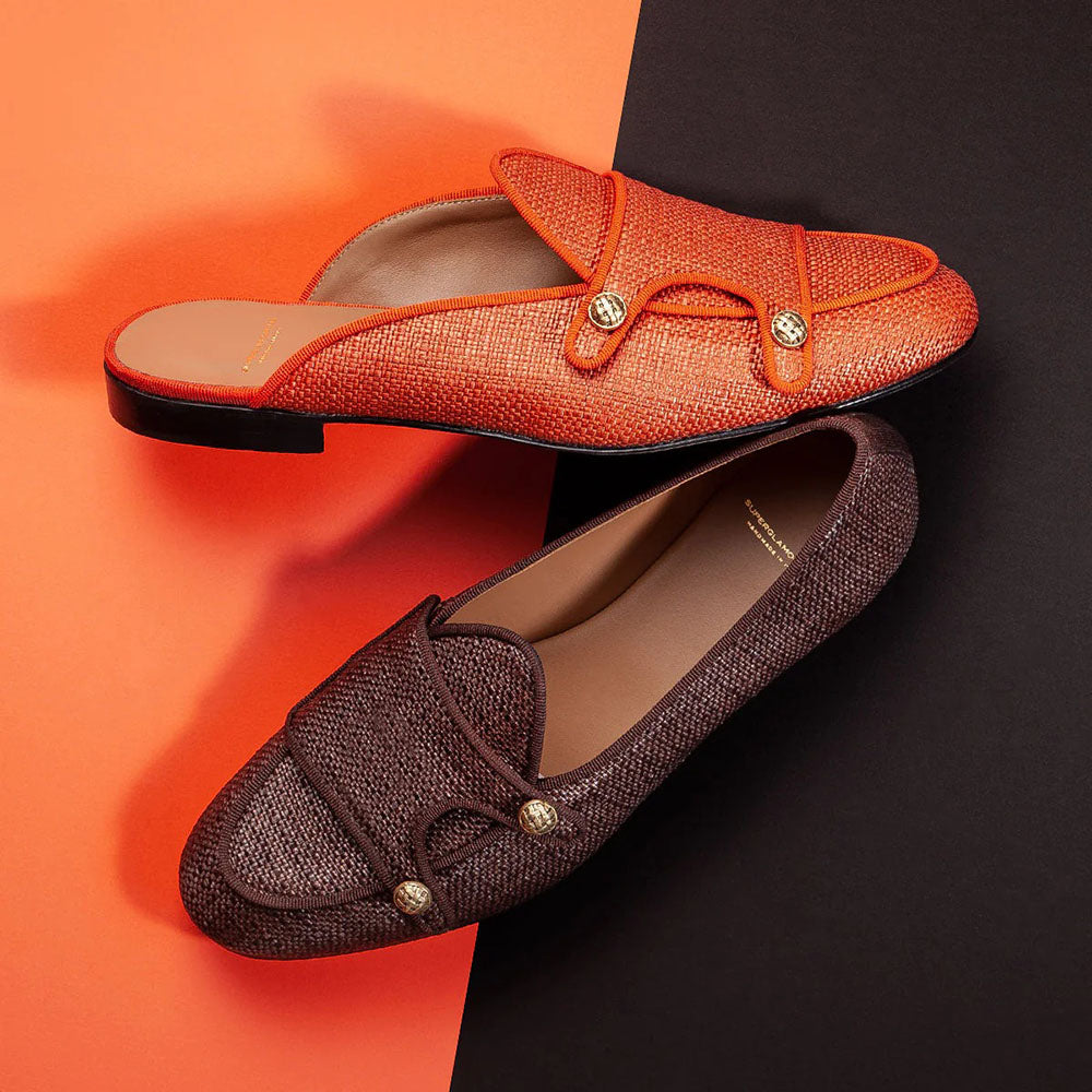 Superglamourous Tangerine 7 Georgia Belgian Loafers Cocoa