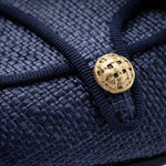 Superglamourous Tangerine 7 Georgia Belgian Loafers Navy