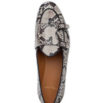 Superglamourous Tangerine 7 Python Belgian Loafers Stone