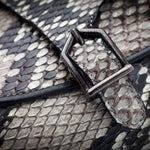 Superglamourous Tangerine 7 Python Belgian Loafers Stone