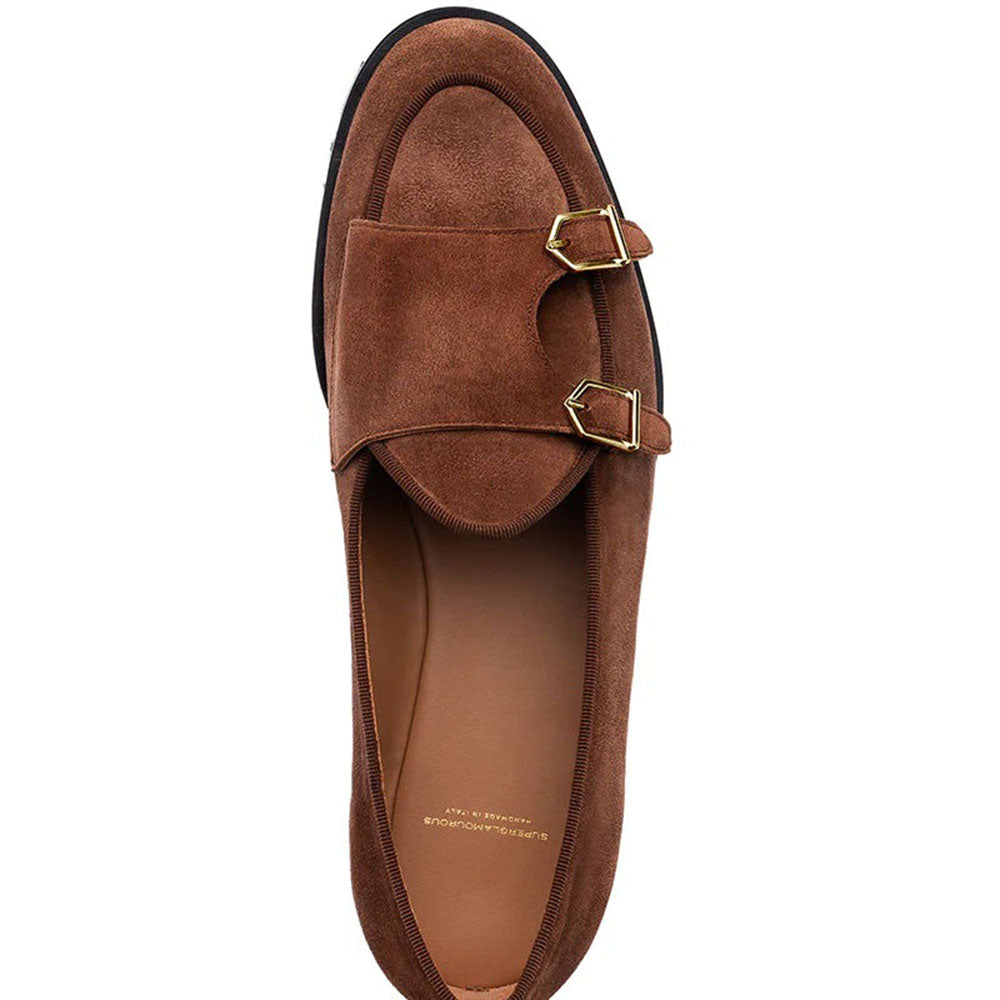 Superglamourous Tangerine 7-T Softy Belgian Loafers Cigar
