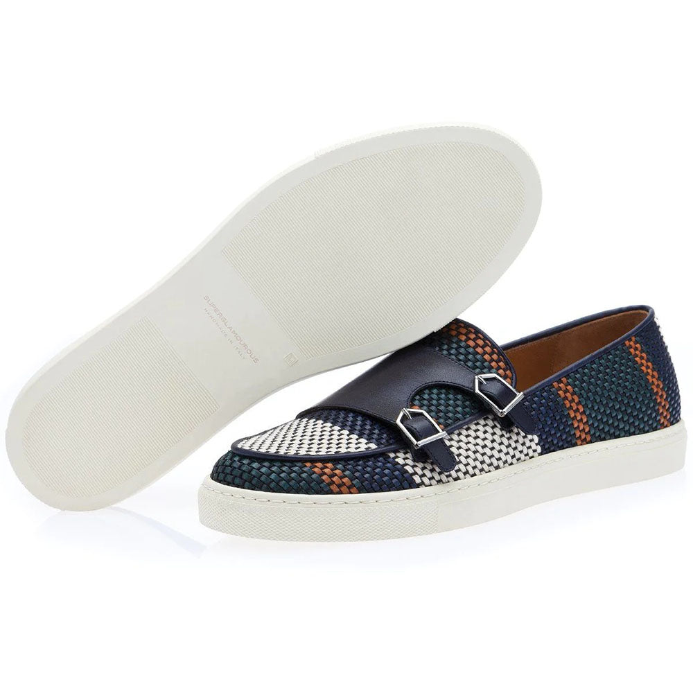 Superglamourous Tangerine 7 Tetris Skate Sneakers Navy