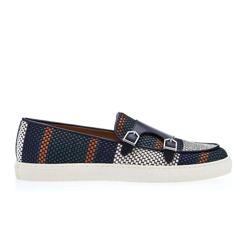 Superglamourous Tangerine 7 Tetris Skate Sneakers Navy