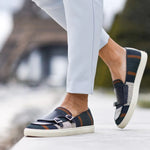 Superglamourous Tangerine 7 Tetris Skate Sneakers Navy