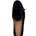 Superglamourous Tangerine 7 Velour Belgian Loafers Black