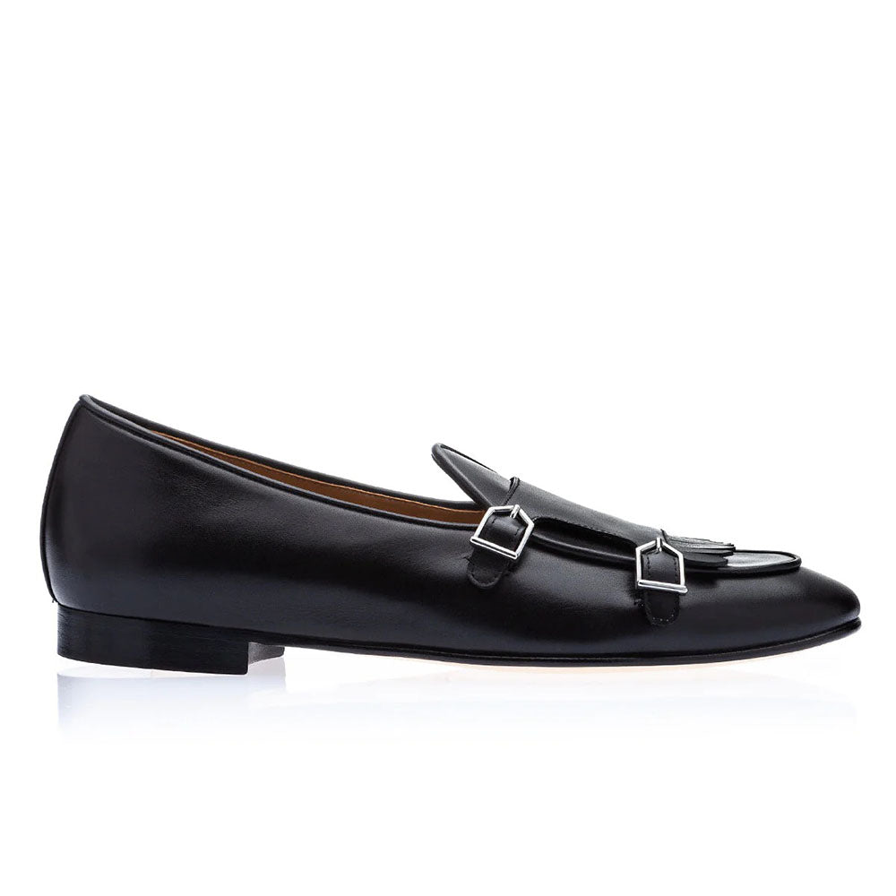 Superglamourous Tangerine 7.1 Nappa Belgian Loafers Black