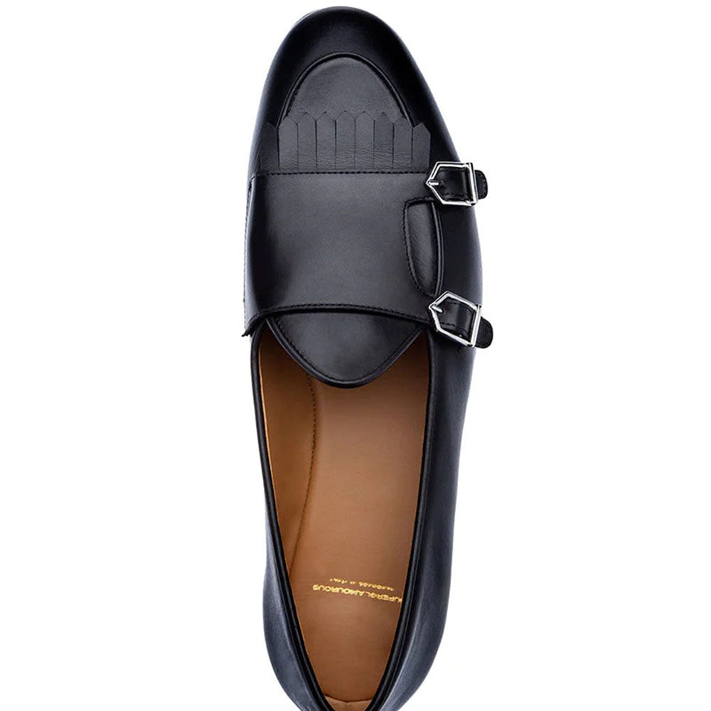 Superglamourous Tangerine 7.1 Nappa Belgian Loafers Black