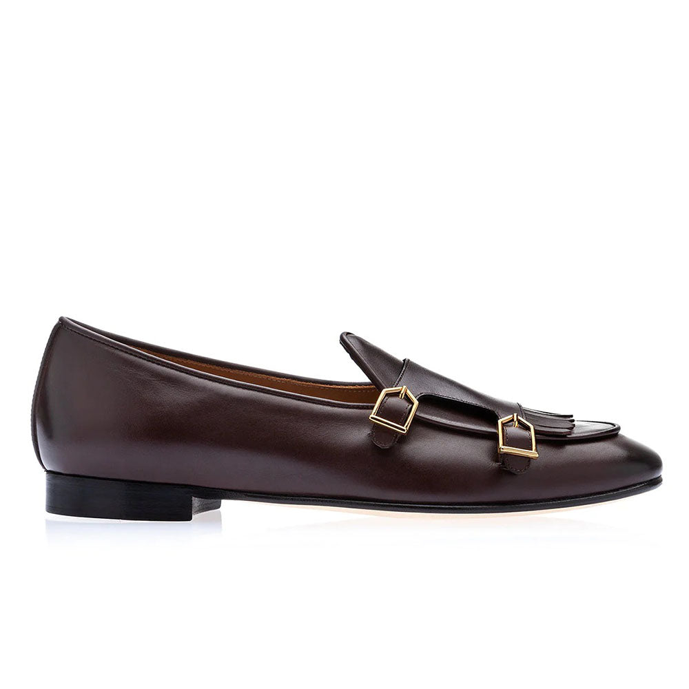 Superglamourous Tangerine 7.1 Nappa Belgian Loafers Cocoa